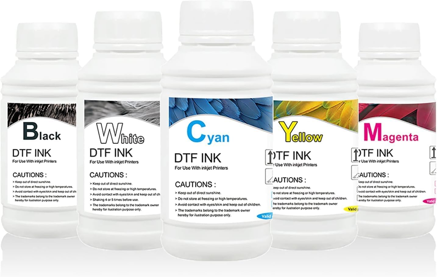 MZK DTF Ink Premium 5 bottles with 500g powder